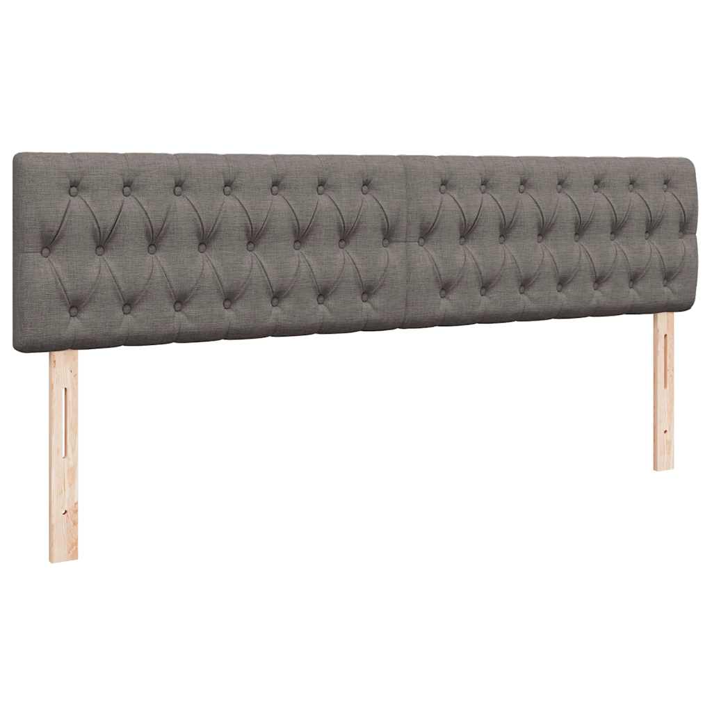 vidaXL Rama łóżka otomana z materacem, taupe, 160x200 cm, tkanina