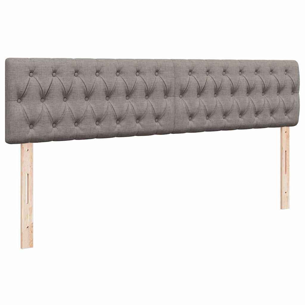 vidaXL Rama łóżka otomana z materacem, taupe, 180x200 cm, tkanina