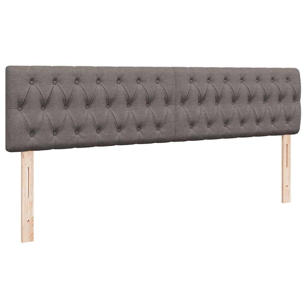 vidaXL Rama łóżka otomana z materacem, taupe, 200x200 cm, tkanina