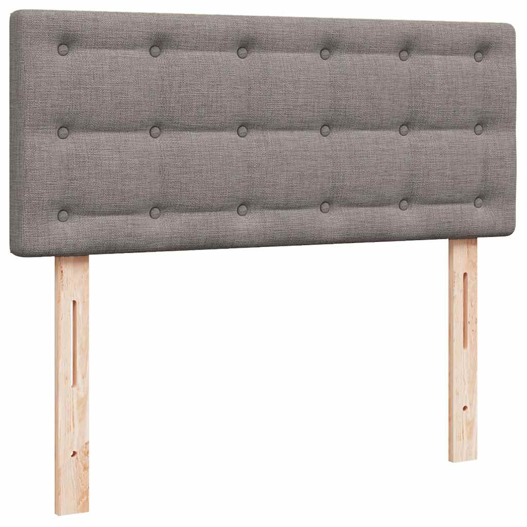 vidaXL Rama łóżka otomana z materacem, taupe, 120x190 cm, tkanina