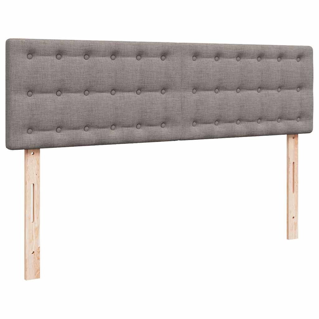 vidaXL Łóżko otomana z materacem, taupe, 140x190 cm, tkanina