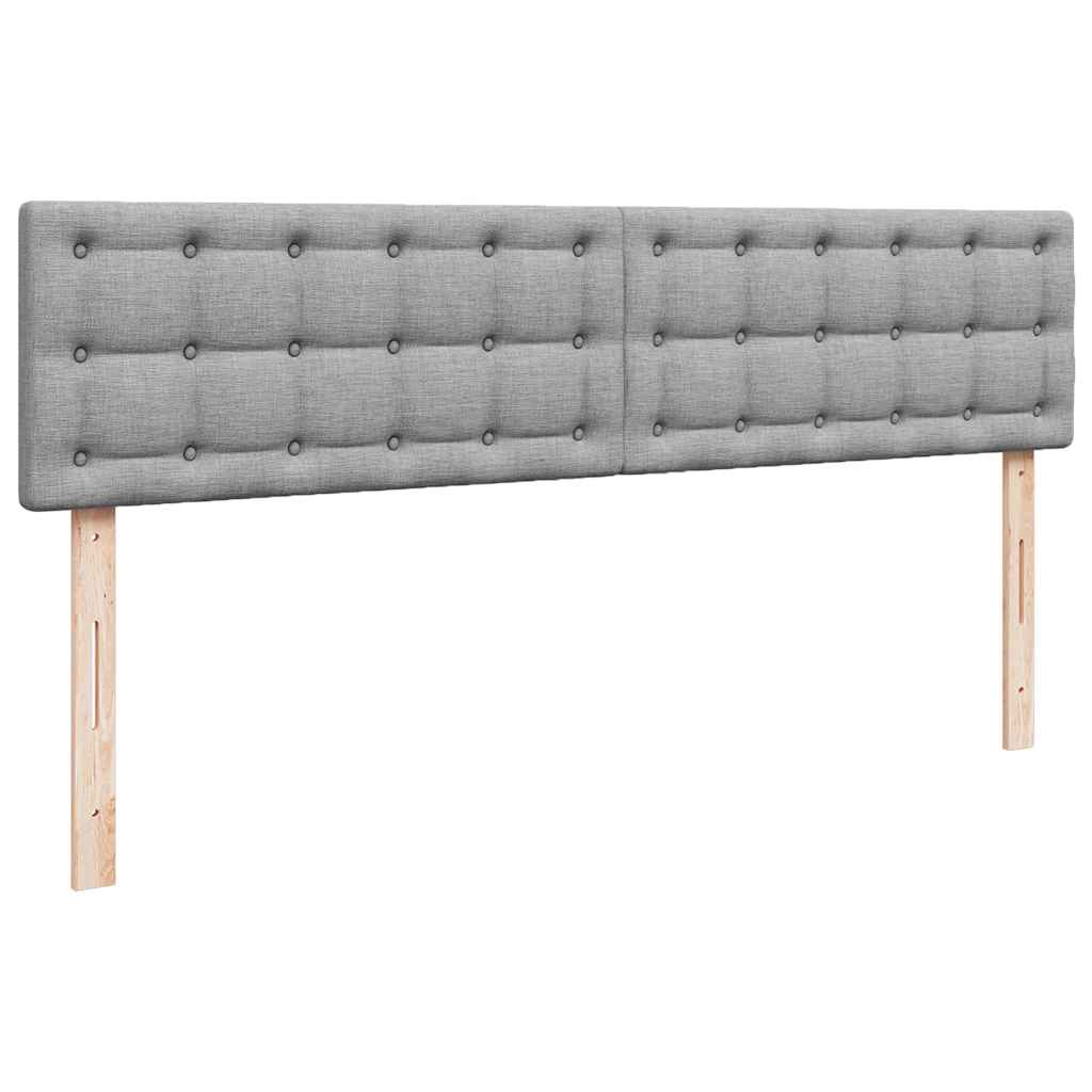 vidaXL Rama łóżka otomana z materacem, szara, 200x200 cm, tkanina