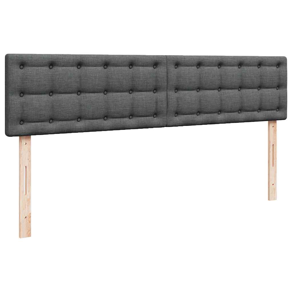 vidaXL Rama łóżka otomana z materacem, szara, 200x200 cm, tkanina