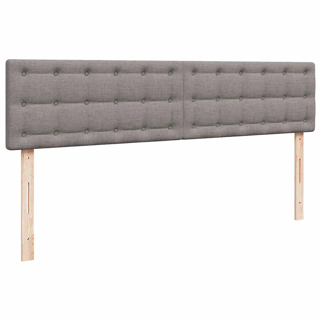 vidaXL Rama łóżka otomana z materacem, taupe, 200x200 cm, tkanina