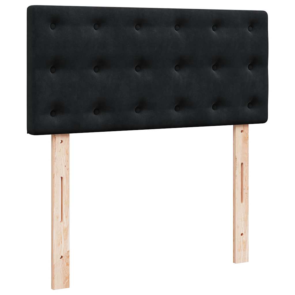 vidaXL Rama łóżka otomana z materacem, czarna, 80x200 cm, aksamit