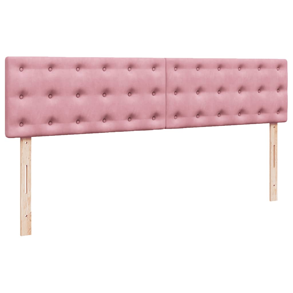 vidaXL Rama łóżka otomana z materacem, różowa, 200x200 cm, aksamit
