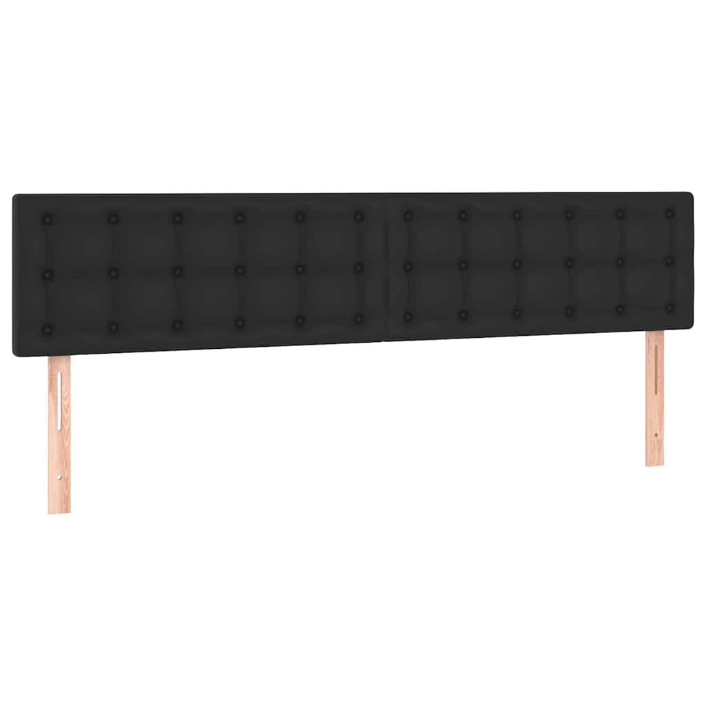 vidaXL Rama łóżka otomana z materacami, czarna, 200x200 cm, ekoskóra