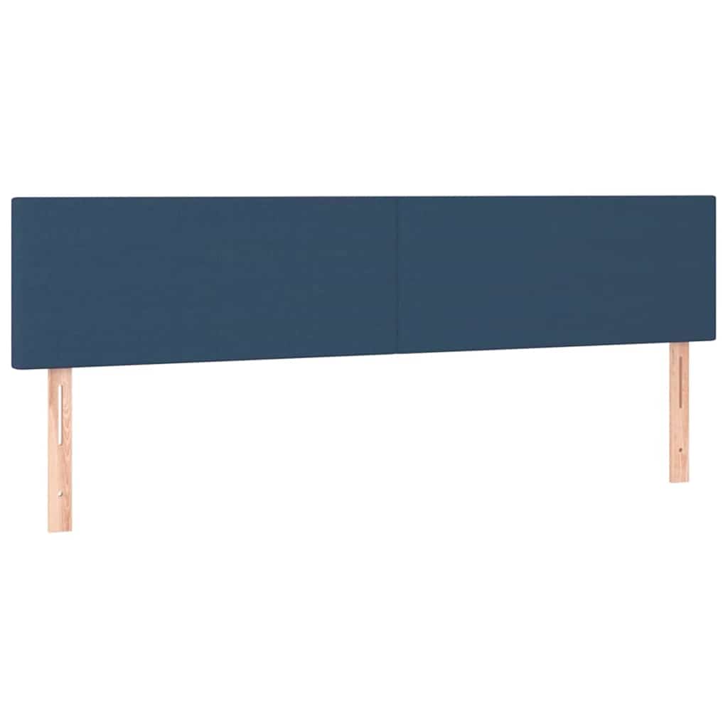 vidaXL Rama łóżka otomana z materacami, niebieska, 180x200 cm, tkanina