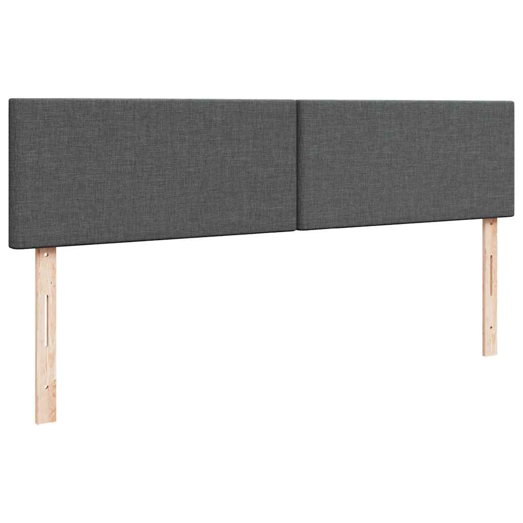 vidaXL Rama łóżka otomana z materacami, szara, 200x200 cm, tkanina