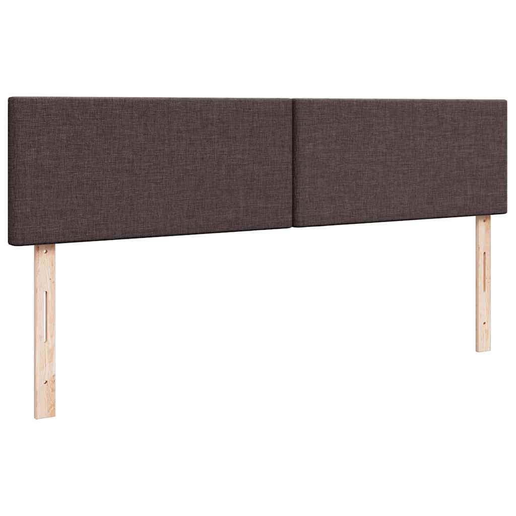 vidaXL Rama łóżka otomana z materacami, brązowa, 200x200 cm, tkanina