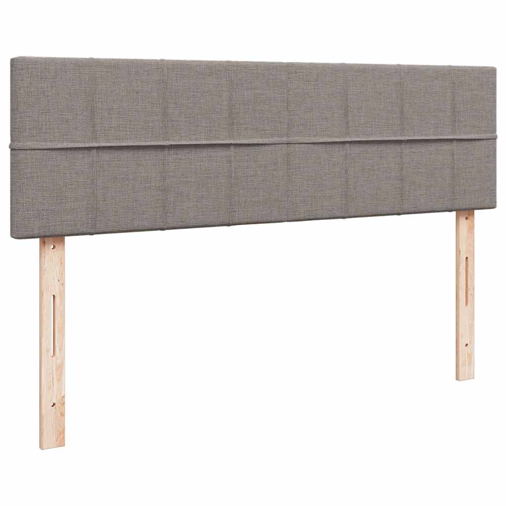 vidaXL Rama łóżka otomana z materacami, taupe, 160x200 cm, tkanina