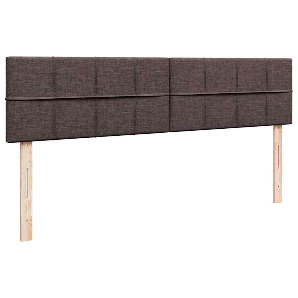 vidaXL Rama łóżka otomana z materacami, brązowa, 180x200 cm, tkanina