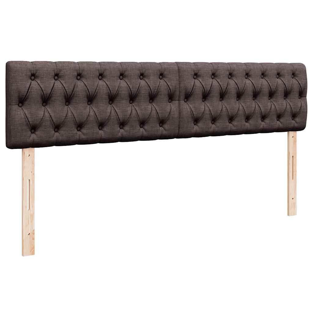 vidaXL Rama łóżka otomana z materacami, brązowa, 200x200 cm, tkanina
