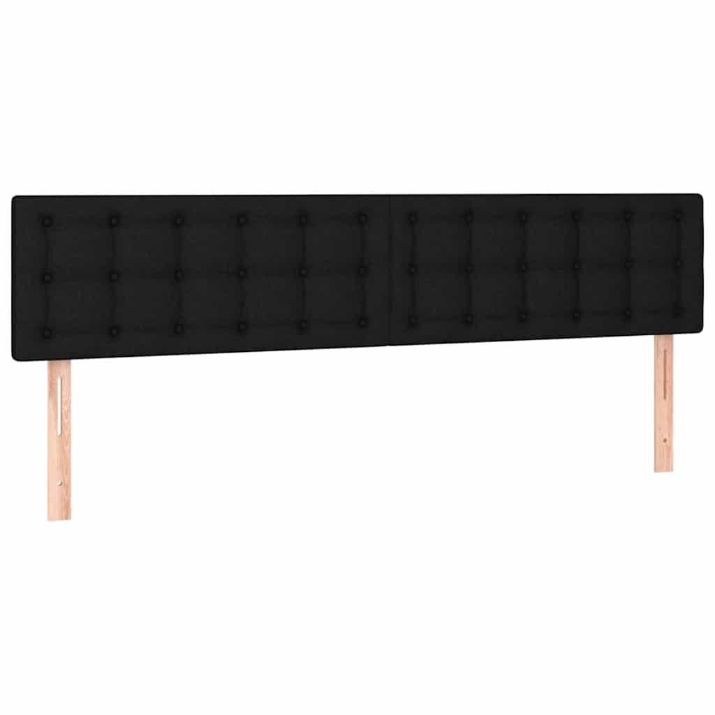 vidaXL Rama łóżka otomana z materacami, czarna, 160x200 cm, tkanina