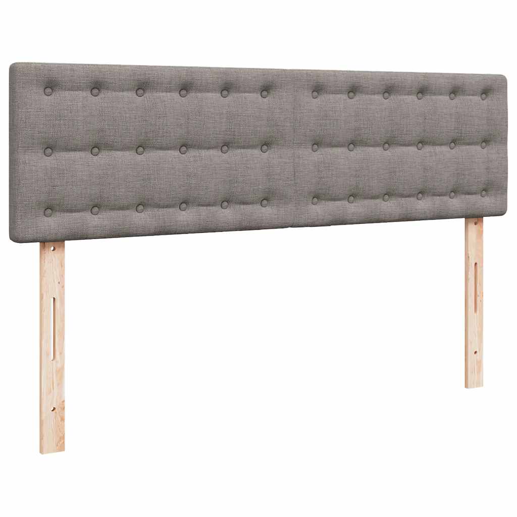 vidaXL Rama łóżka otomana z materacami, taupe, 160x200 cm, tkanina