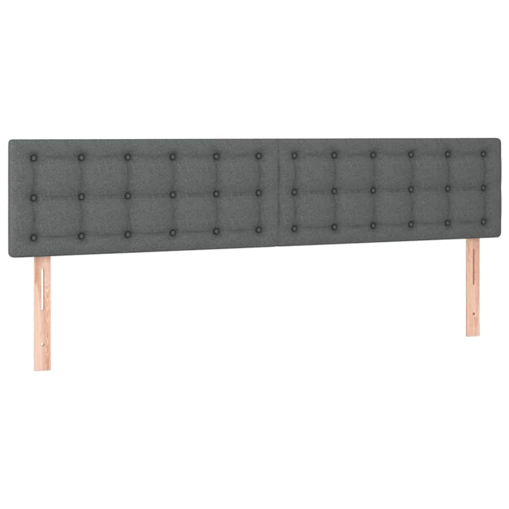 vidaXL Rama łóżka otomana z materacami, szara, 180x200 cm, tkanina