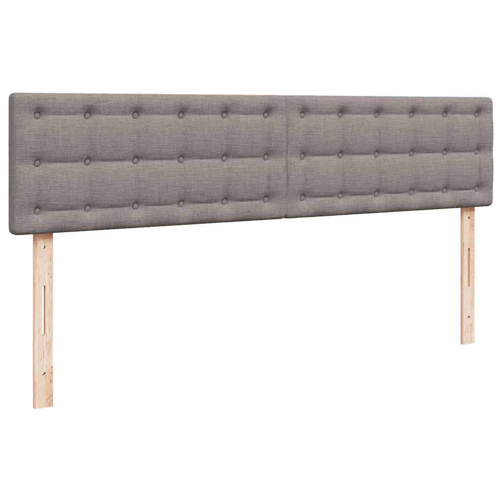 vidaXL Rama łóżka otomana z materacami, taupe, 180x200 cm, tkanina