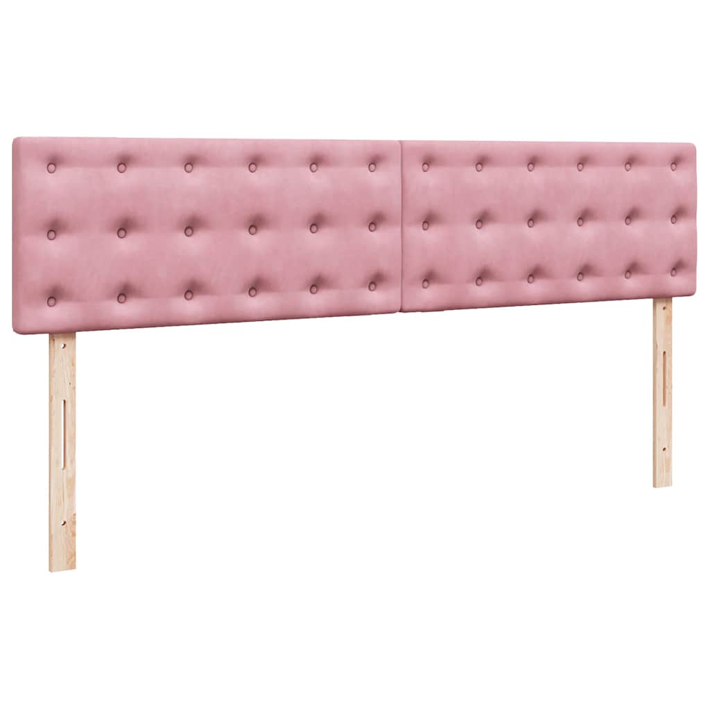 vidaXL Rama łóżka otomana z materacami, różowa, 180x200 cm, aksamit