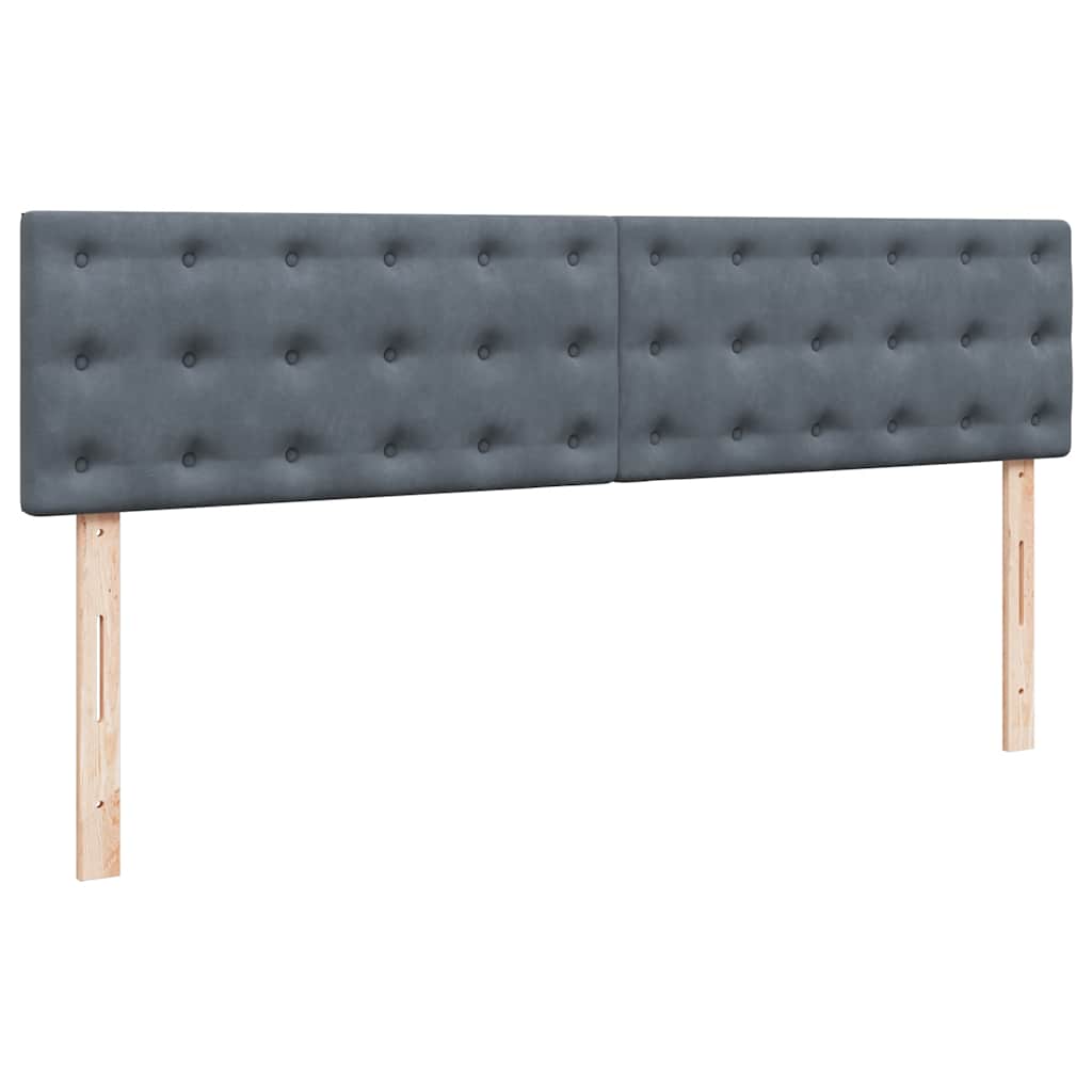 vidaXL Rama łóżka otomana z materacami, szara, 200x200 cm, aksamit