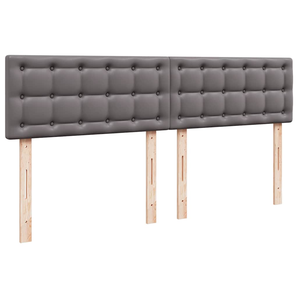 vidaXL Łóżko otomana z materacami i LED, szara, 160x200cm, ekoskóra