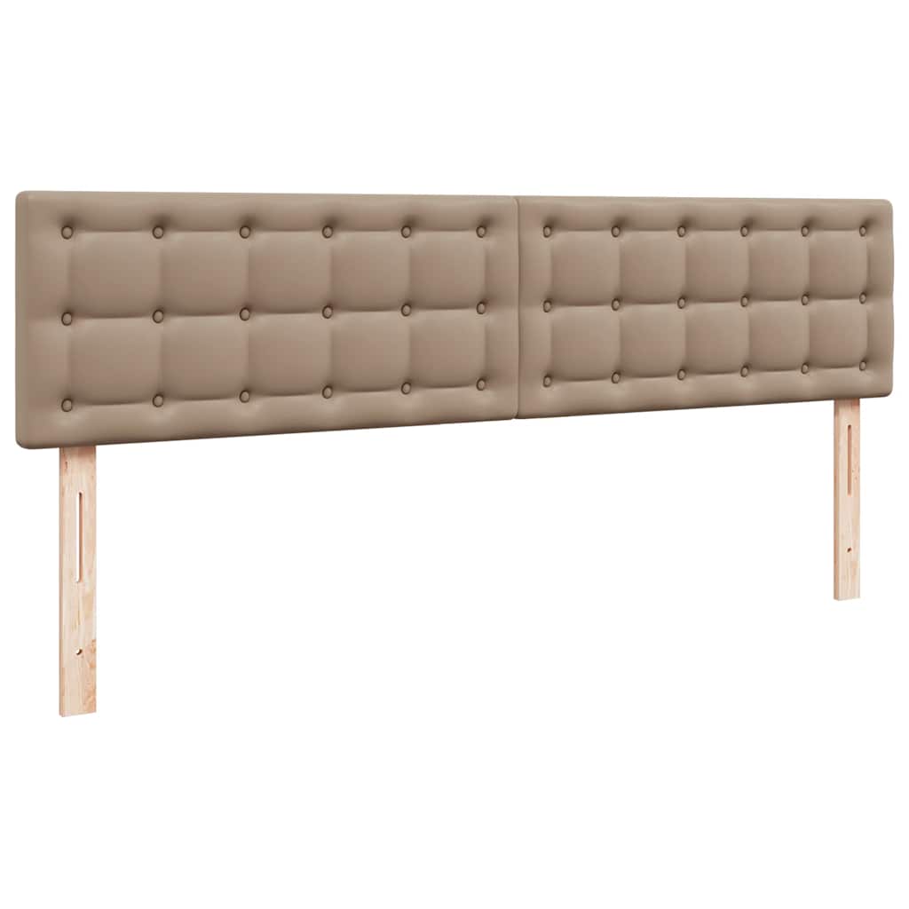 vidaXL Łóżko otomana z materacami i LED, cappucino, 180x200cm ekoskóra