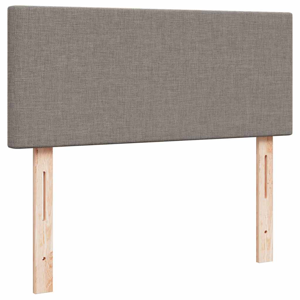 vidaXL Łóżko otomana z materacem i LED, taupe, 120x190cm, tkanina