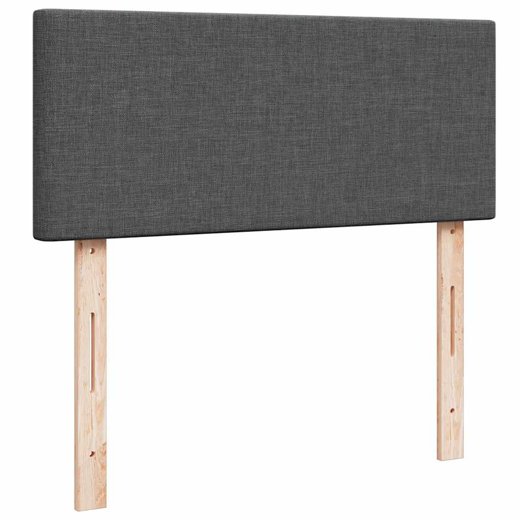 vidaXL Łóżko otomana z materacem i LED, ciemnoszary, 120x200 cm