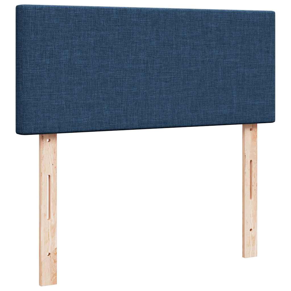 vidaXL Otomana Łóżko z Materacem i LED Niebieski 120x200 cm Tkanina
