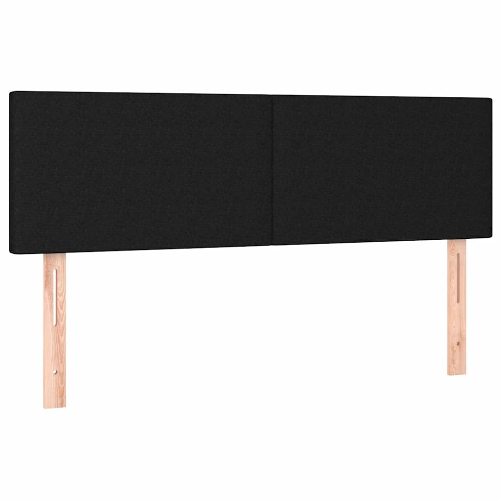 vidaXL Łóżko Ottoman z materacem i diodami LED Czarny 140x190 cm