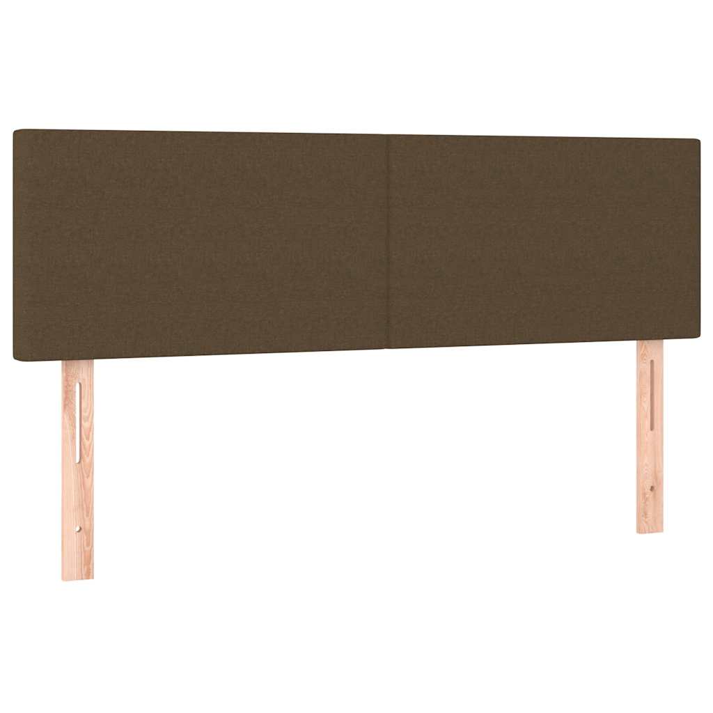 vidaXL Łóżko otomana z materacem diodami LED ciemnobrązowe 140x190 cm
