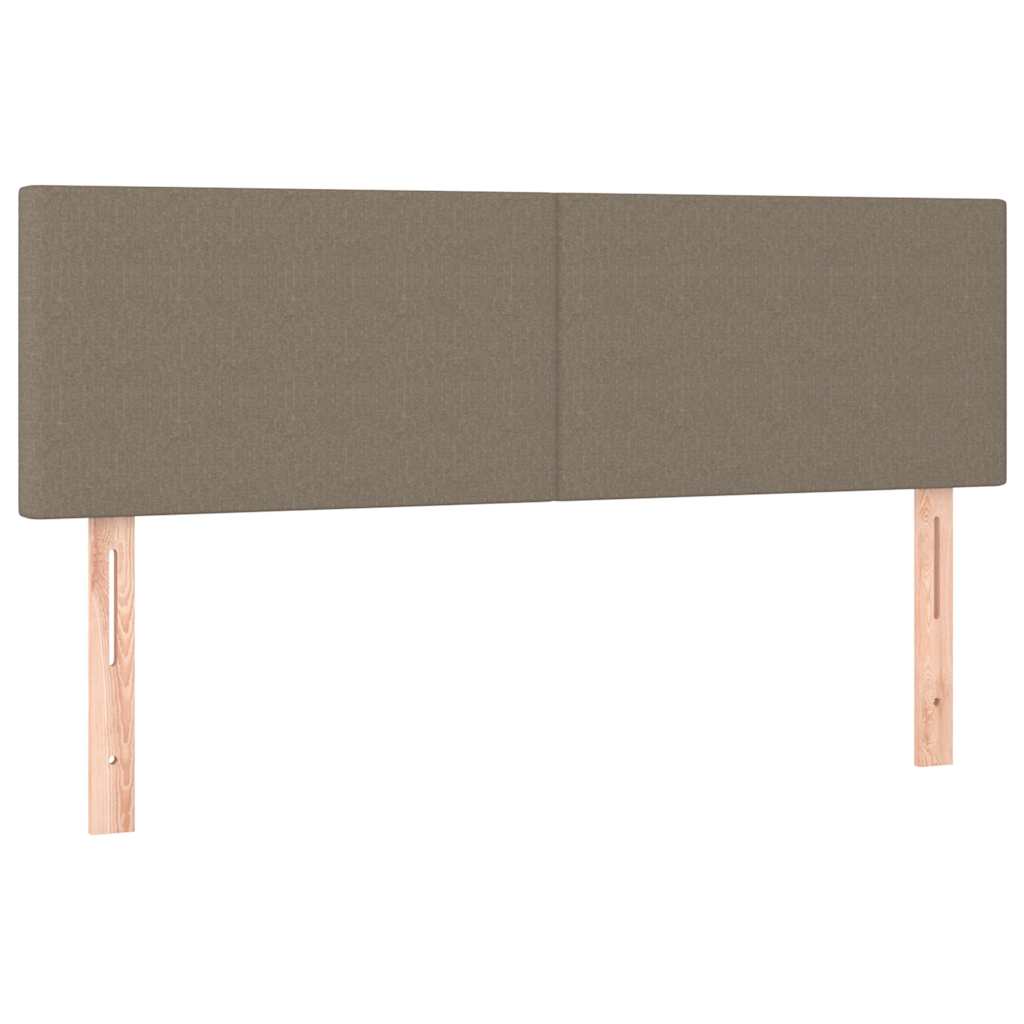 vidaXL Łóżko otomana z materacem i diodami LED, taupe, 140x190 cm,