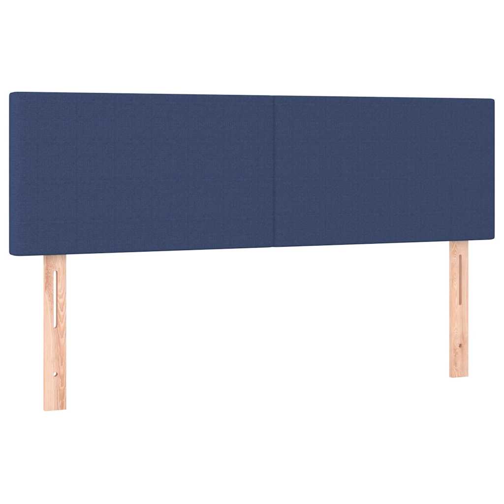 vidaXL Łóżko Ottoman z materacem i diodami LED Niebieski 140x190 cm