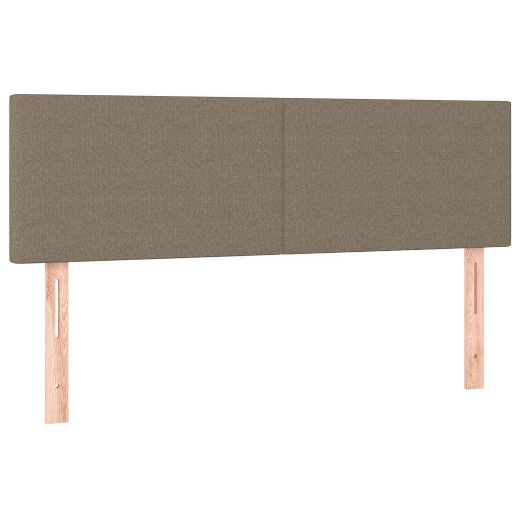 vidaXL Łóżko otomana z materacem i diodami LED Taupe 140x200 cm