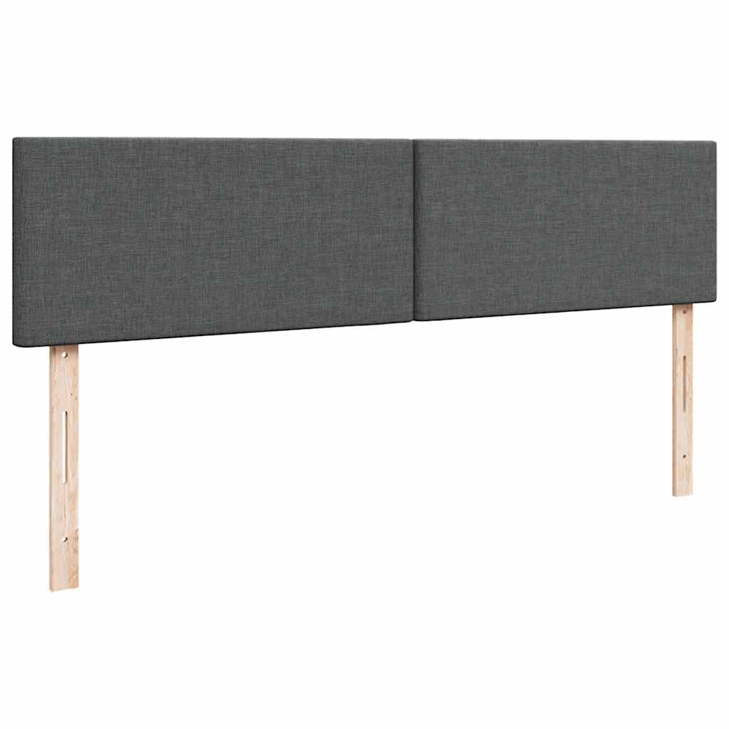 vidaXL Łóżko Ottoman z materacem i LED, ciemnoszary, 180x200cm tkanina