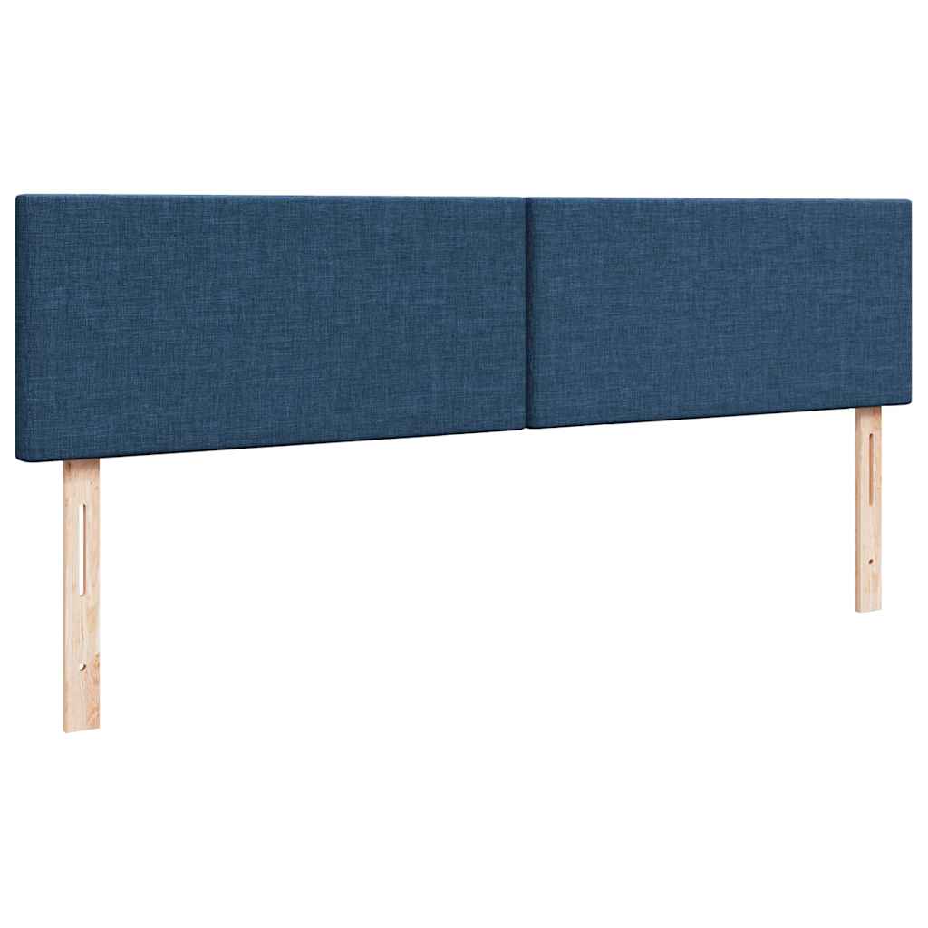 vidaXL Łóżko Ottoman z materacem i LED, niebieski, 180x200cm, tkanina