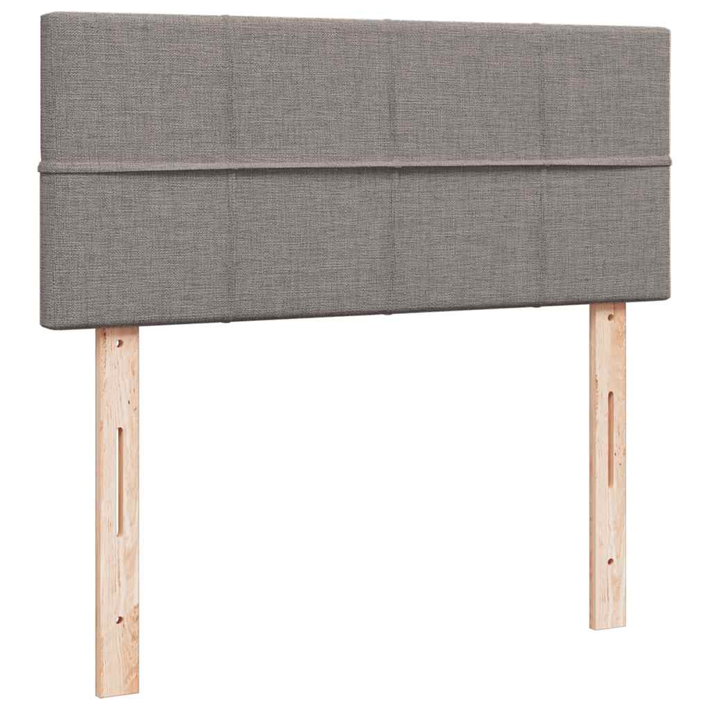 vidaXL Łóżko otomana z materacem i LED, taupe, 120x190cm, tkanina