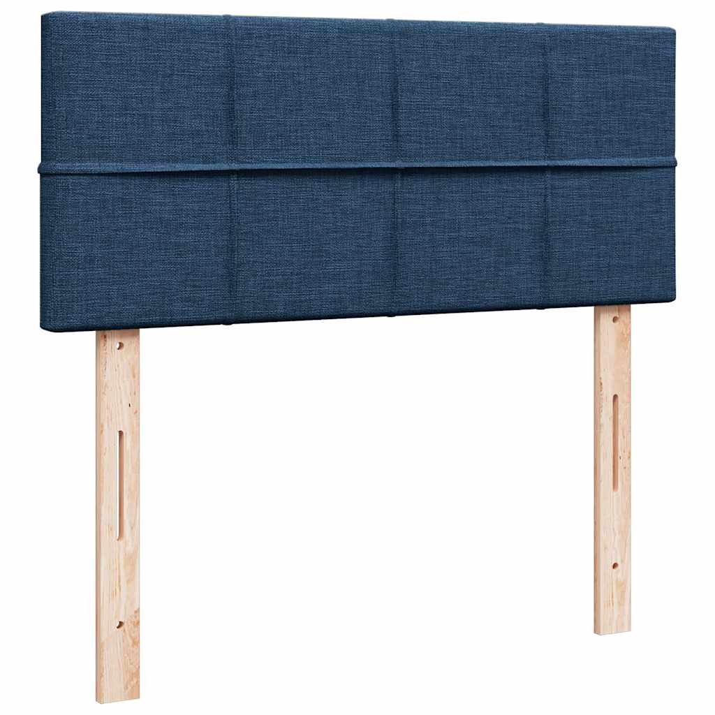 vidaXL Otomana Łóżko z Materacem i LED Niebieski 120x200 cm Tkanina