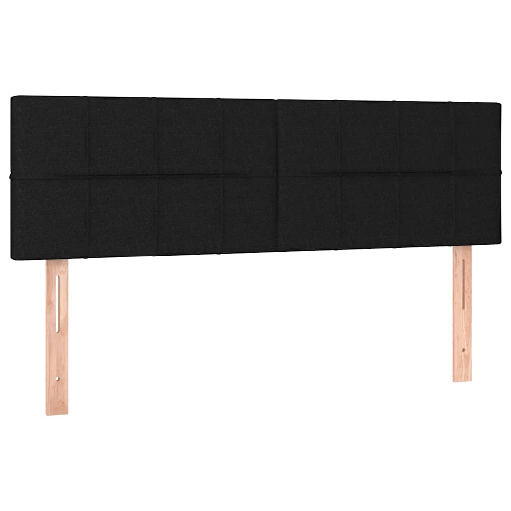 vidaXL Łóżko Ottoman z materacem i diodami LED Czarny 140x190 cm