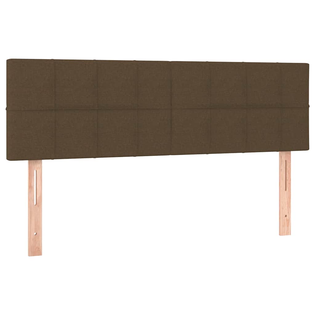 vidaXL Łóżko otomana z materacem diodami LED ciemnobrązowe 140x190 cm