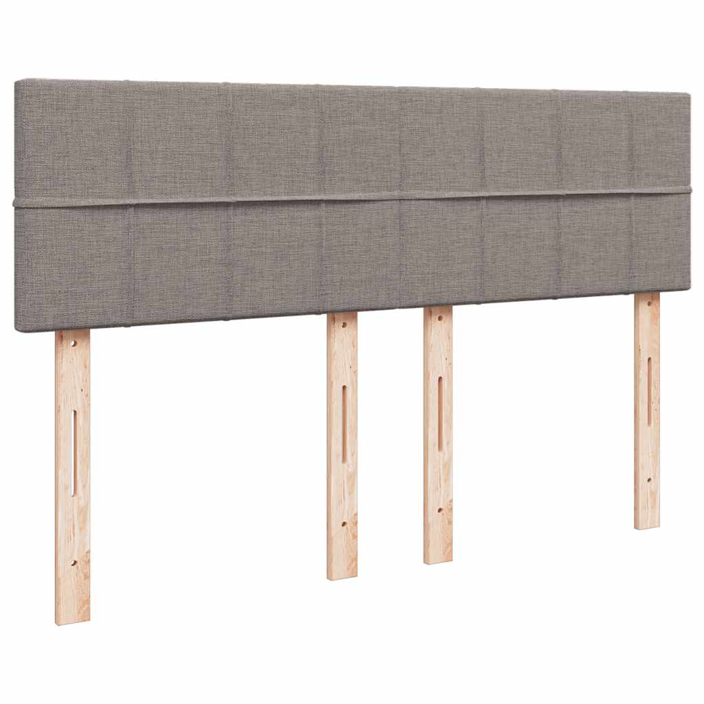 vidaXL Łóżko otomana z materacem i diodami LED, taupe, 140x190 cm,