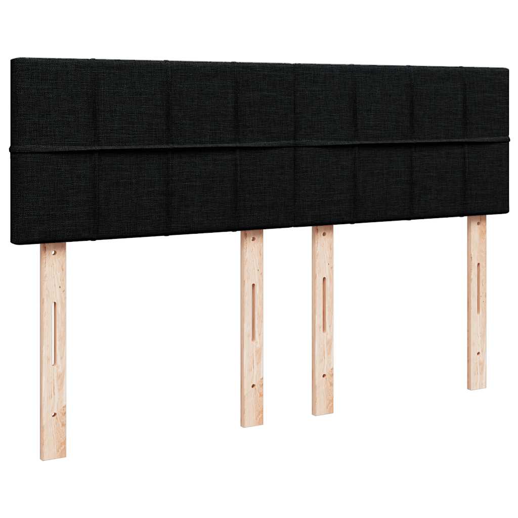 vidaXL Łóżko otomana z materacem i diodami LED Czarny 140x200 cm