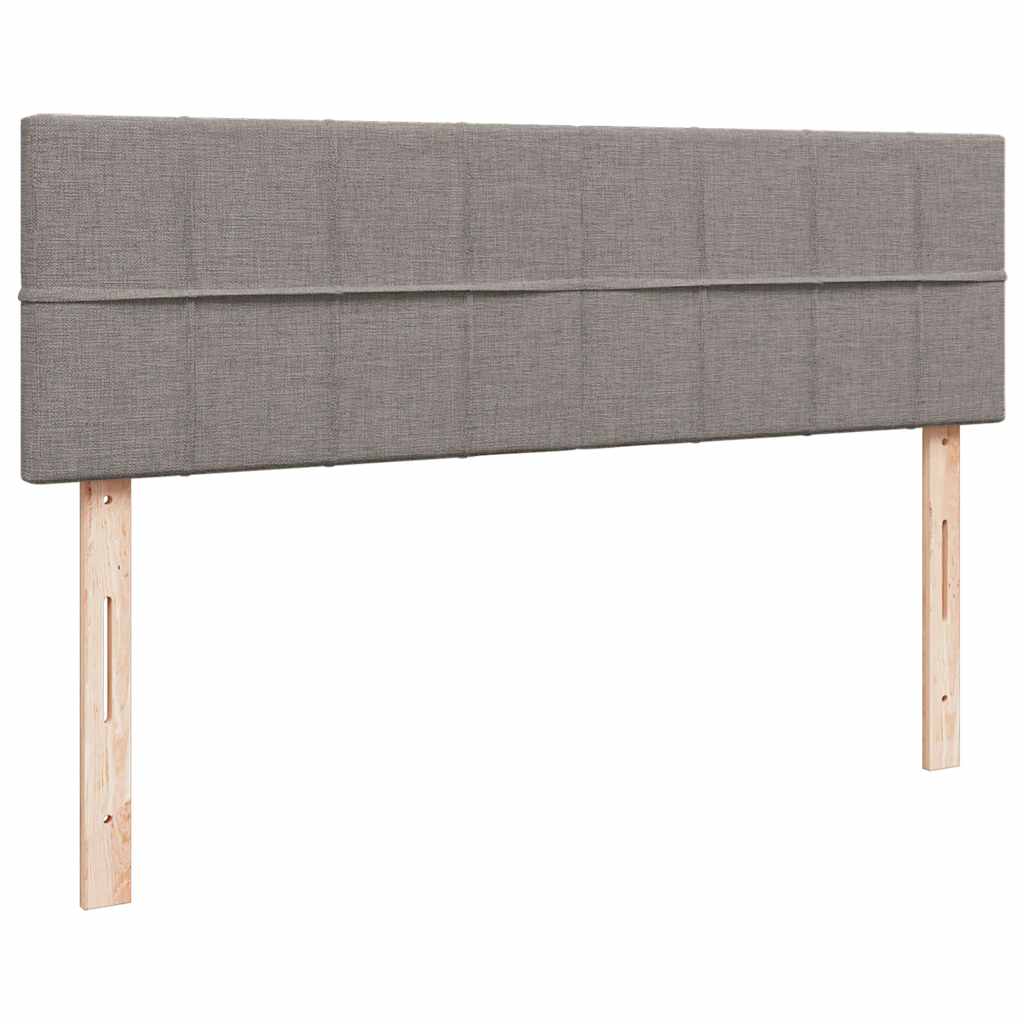 vidaXL Rama łóżka otomana z materacem, taupe, 160x200 cm, tkanina