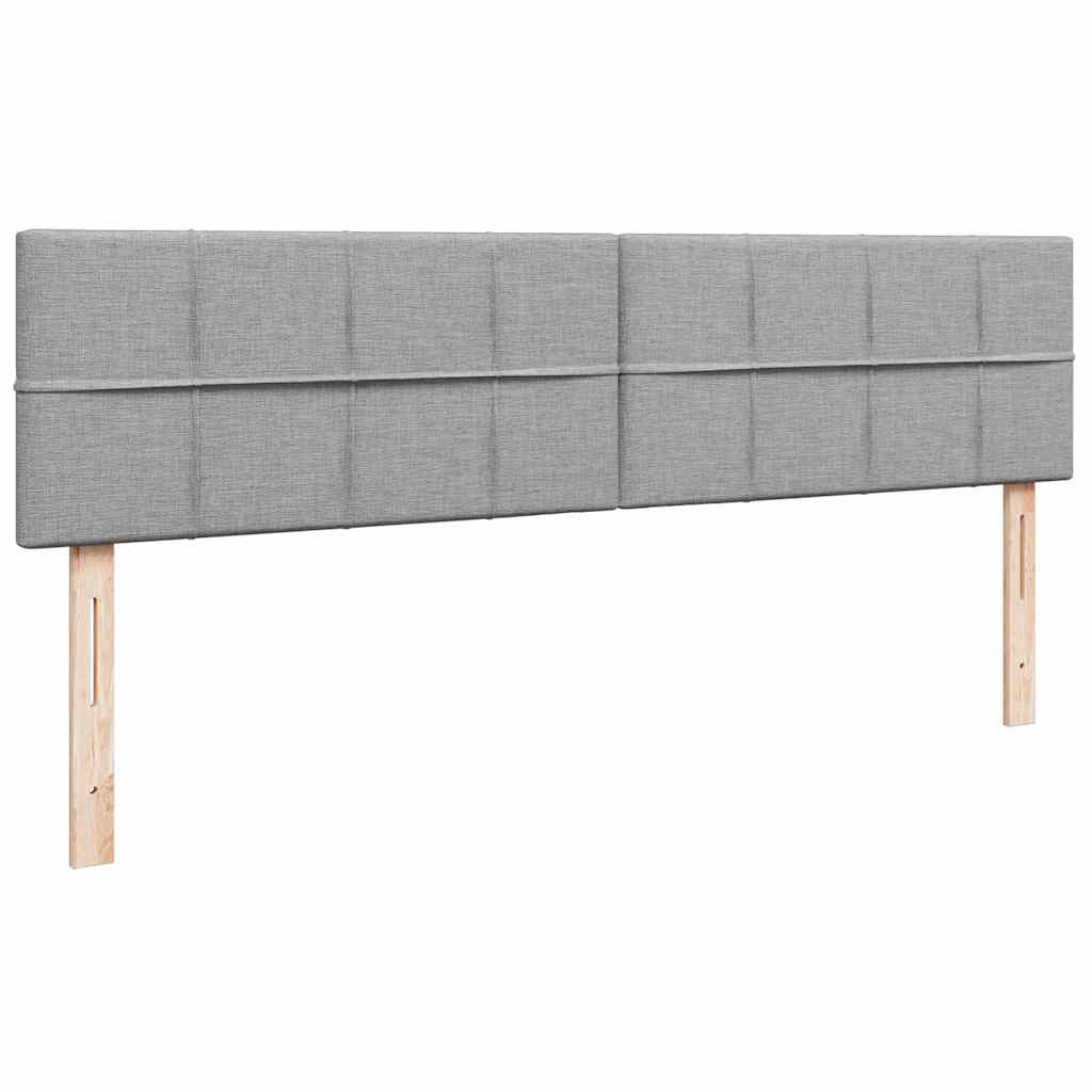 vidaXL Łóżko Ottoman z materacem i LED, jasnoszary, 180x200cm, tkanina