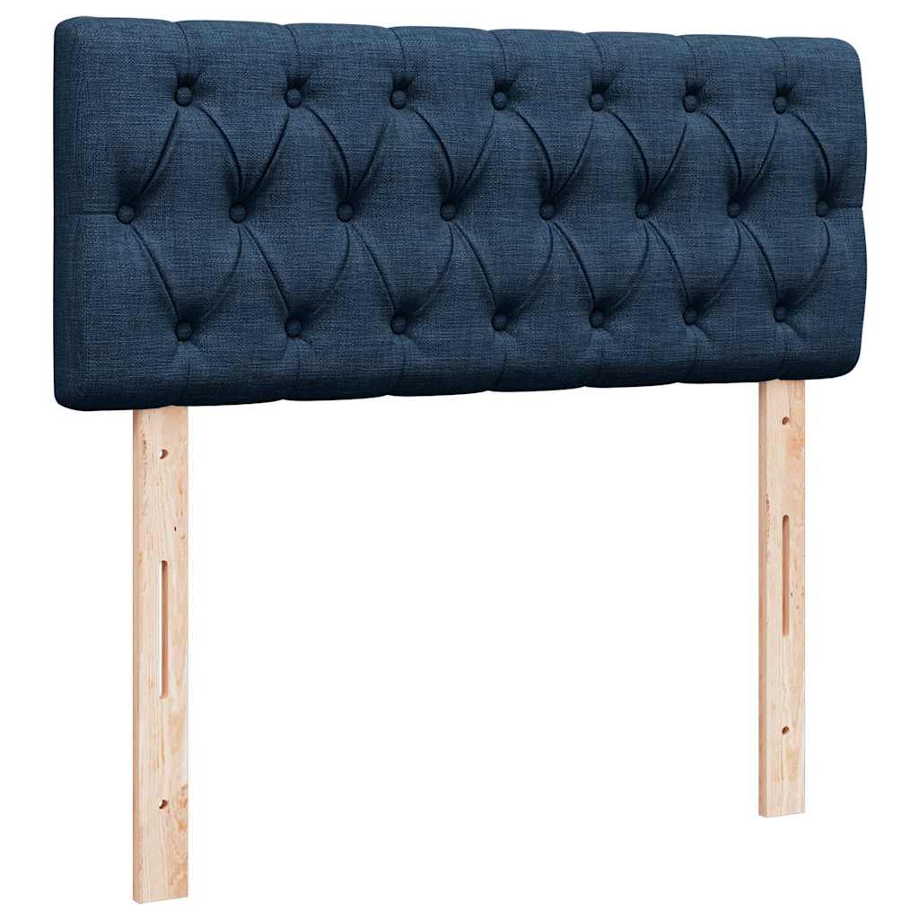 vidaXL Otomana Łóżko z Materacem i LED Niebieski 120x200 cm Tkanina
