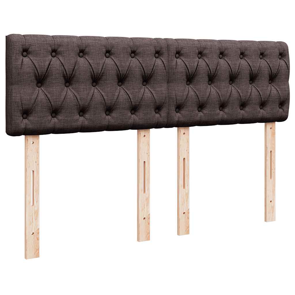 vidaXL Łóżko otomana z materacem diodami LED ciemnobrązowe 140x190 cm