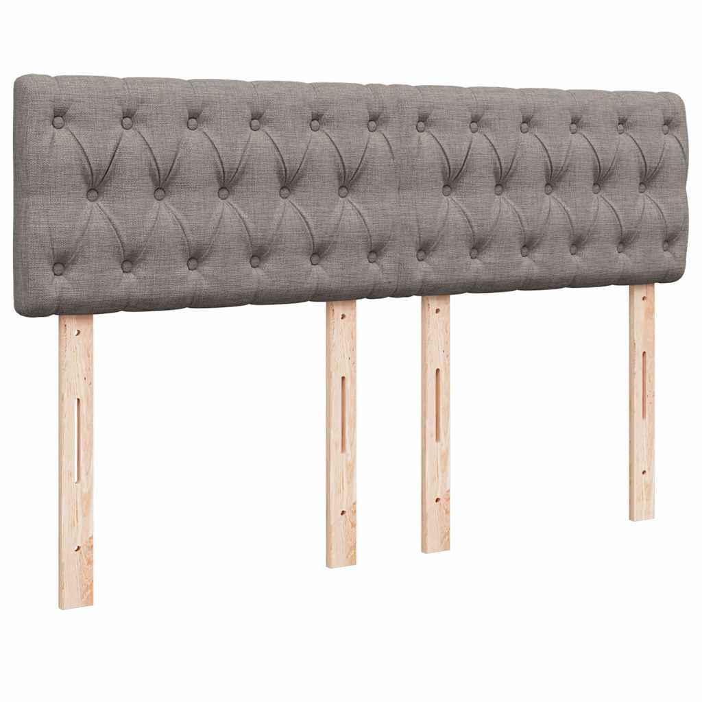 vidaXL Łóżko otomana z materacem i diodami LED, taupe, 140x190 cm,