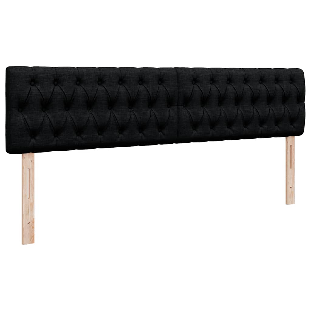 vidaXL Łóżko Ottoman z materacem i LED, czarny, 180x200cm, tkanina
