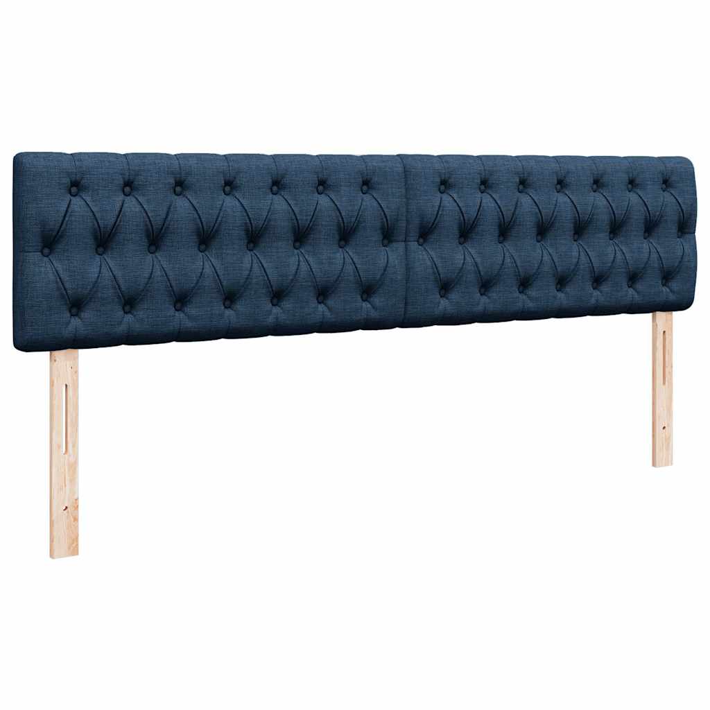 vidaXL Łóżko Ottoman z materacem i LED, niebieski, 180x200cm, tkanina