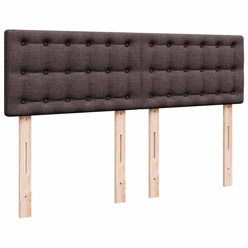 vidaXL Łóżko otomana z materacem diodami LED ciemnobrązowe 140x190 cm