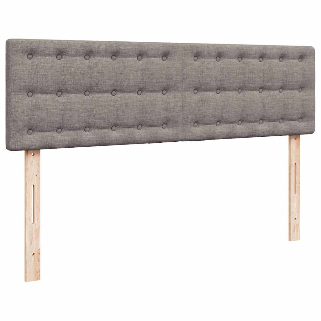 vidaXL Łóżko otomana z materacem i diodami LED Taupe 140x200 cm